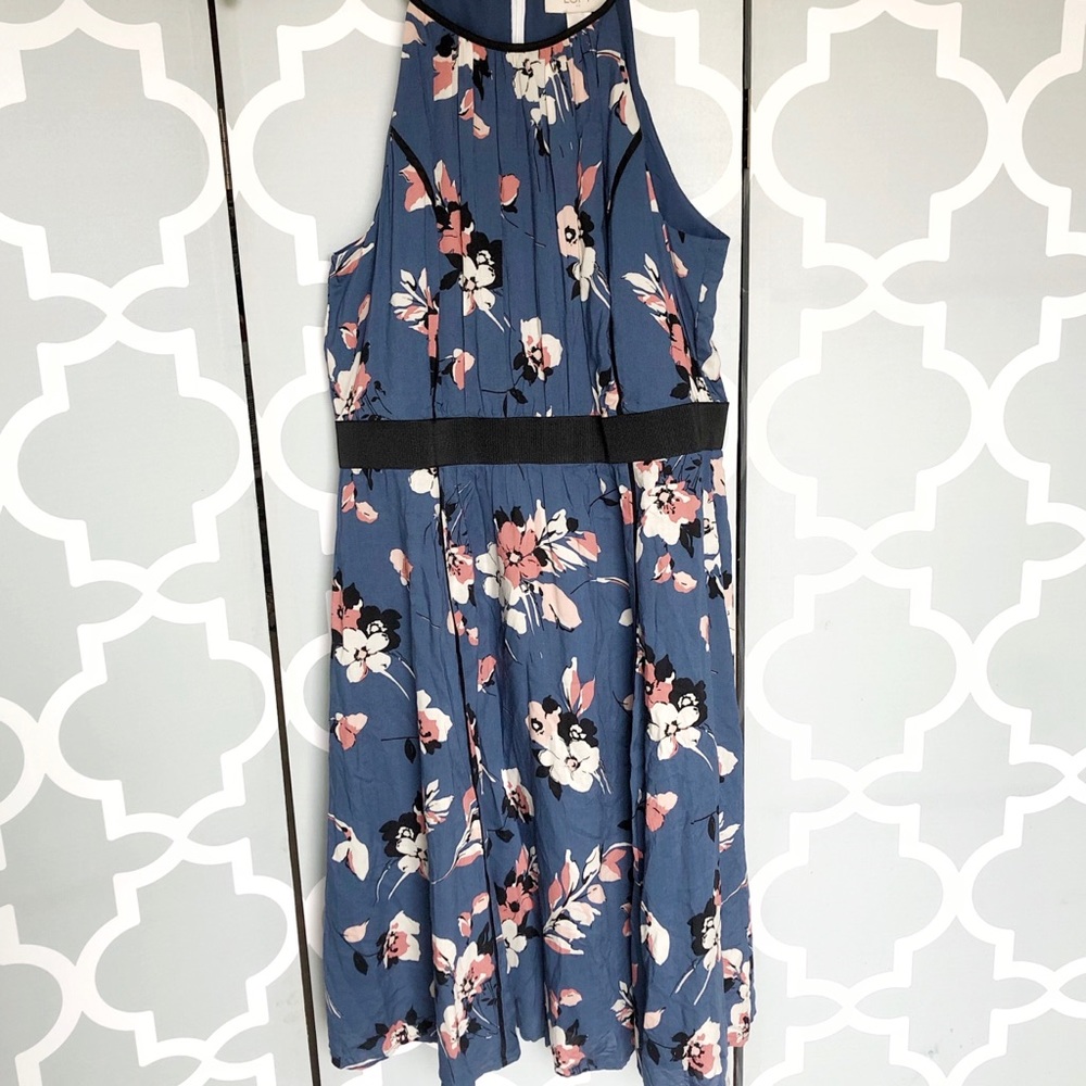 Brand new blue floral dress from the LOFT